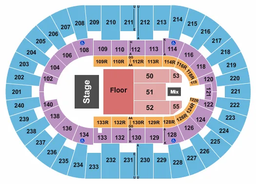 BILLY STRINGS Seating Map Seating Chart