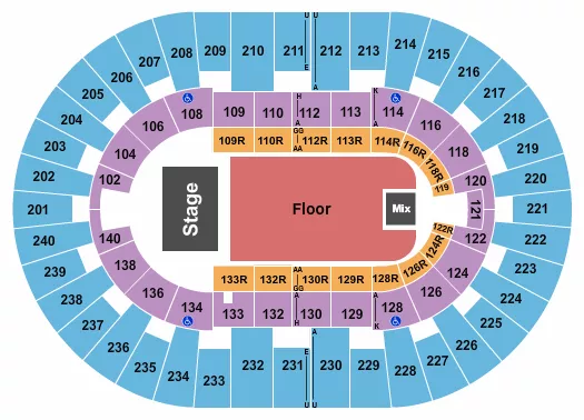 ENDSTAGE GA FLOOR 2 Seating Map Seating Chart