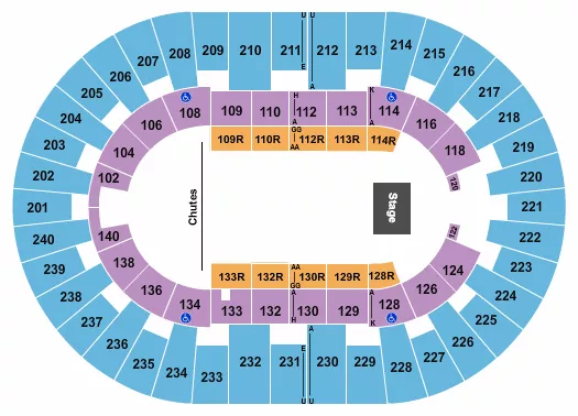 RODEO CONCERT Seating Map Seating Chart