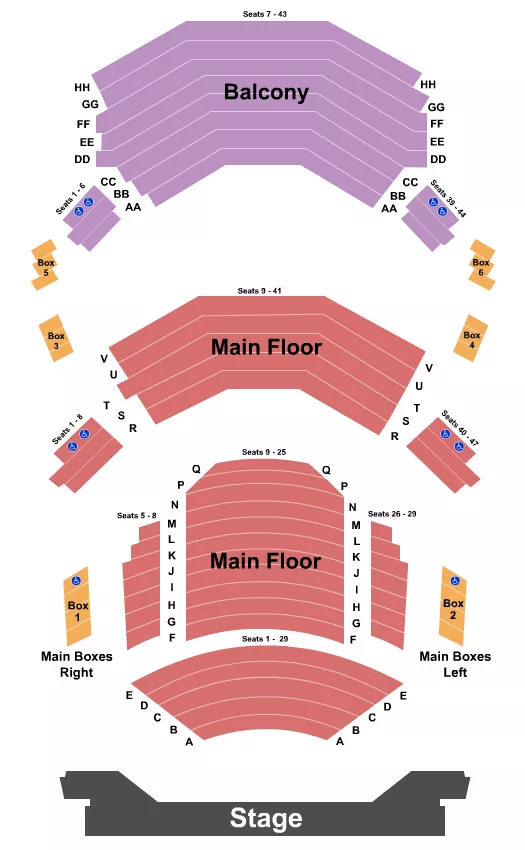 END STAGE Seating Map Seating Chart