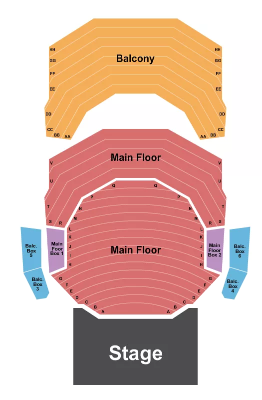 CENTER THEATRE Seating Map Seating Chart