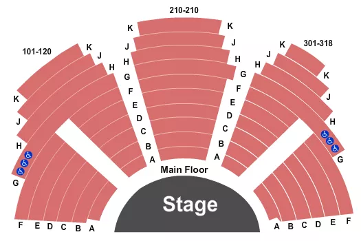 END STAGE Seating Map Seating Chart