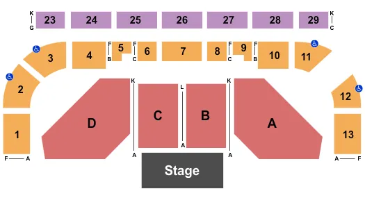 END STAGE Seating Map Seating Chart