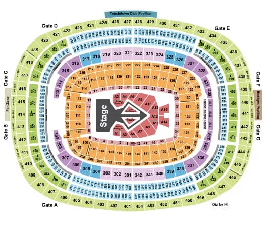 BEYONCE Seating Map Seating Chart