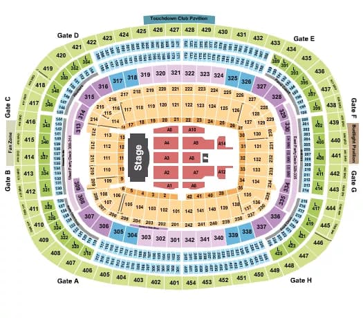 BRUNO MARS Seating Map Seating Chart