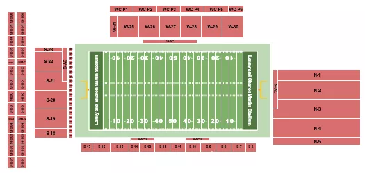 FOOTBALL Seating Map Seating Chart