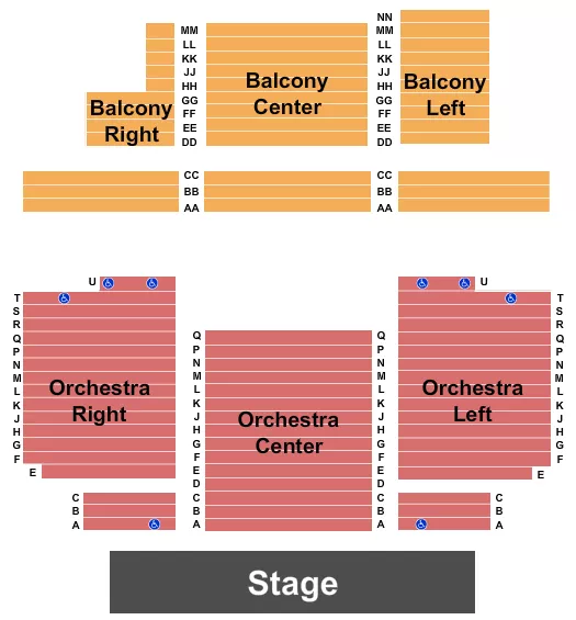 END STAGE Seating Map Seating Chart