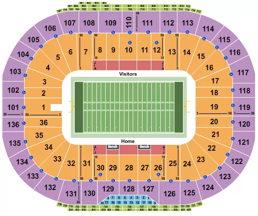 FOOTBALL Seating Map Seating Chart