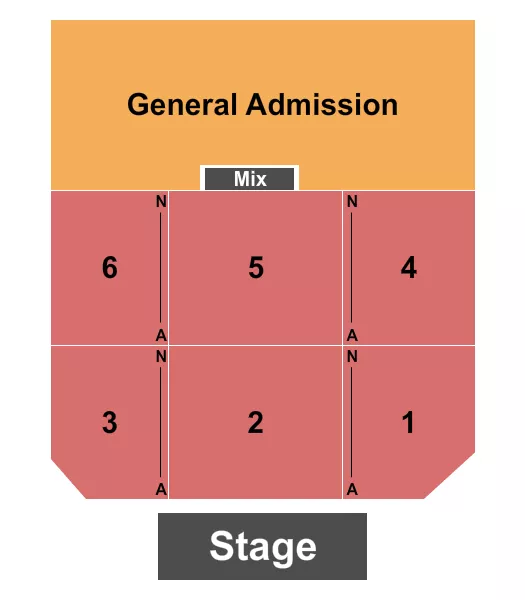 ENDSTAGE WITH GA Seating Map Seating Chart
