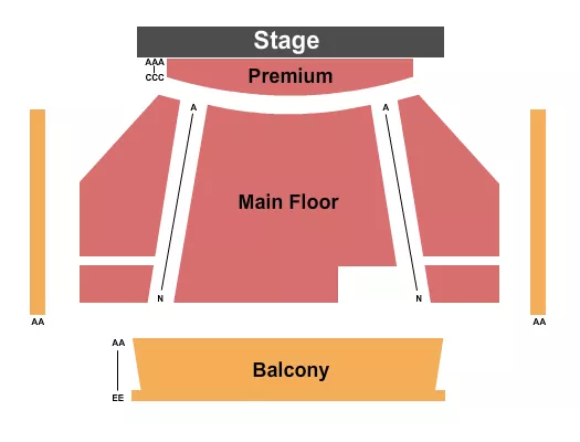 END STAGE Seating Map Seating Chart