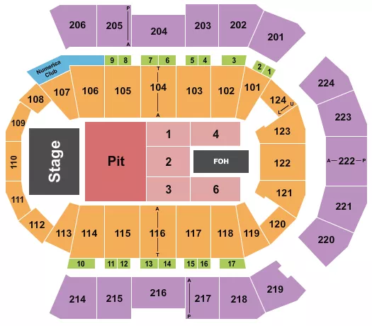 ENDSTAGE GA PIT Seating Map Seating Chart