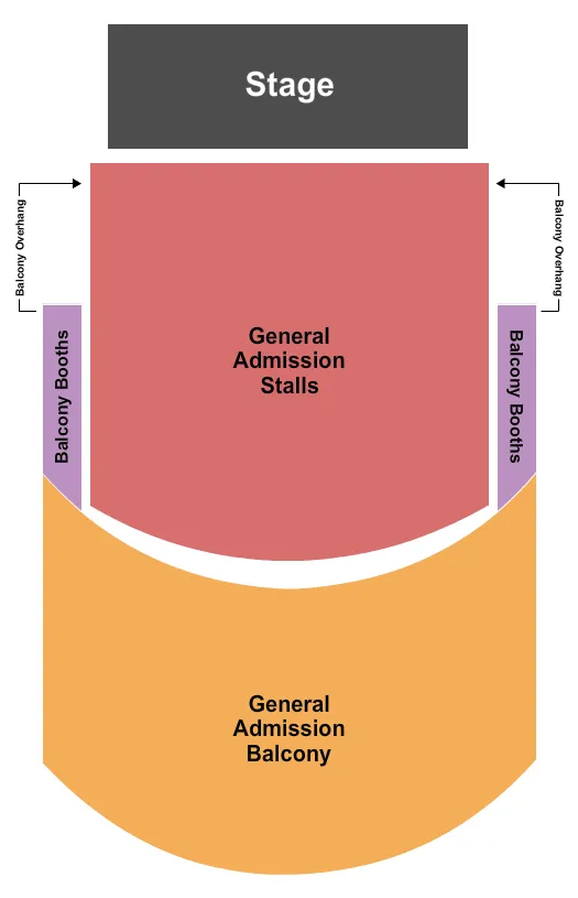 ENDSTAGE GA STALLS GA BALC Seating Map Seating Chart