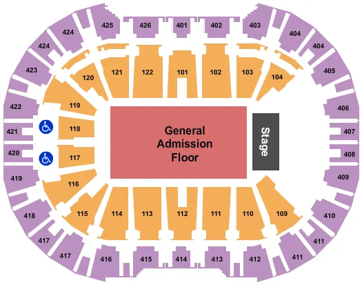O2 ARENA PRAGUE GA FLOOR Seating Map Seating Chart