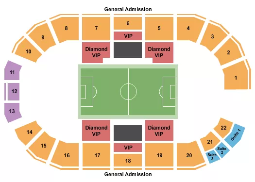 OGE COLISEUM AT OKC FAIRGROUNDS SOCCER Seating Map Seating Chart