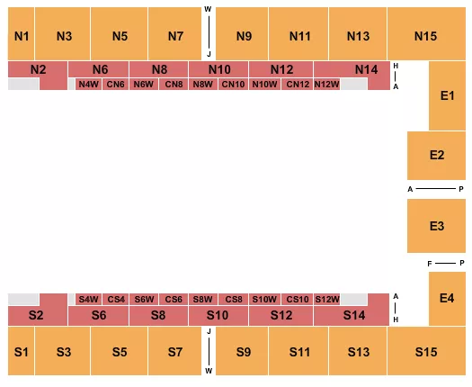 BIG TIME RUSH Seating Map Seating Chart