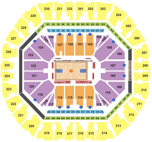 BASKETBALL 2 Seating Map Seating Chart
