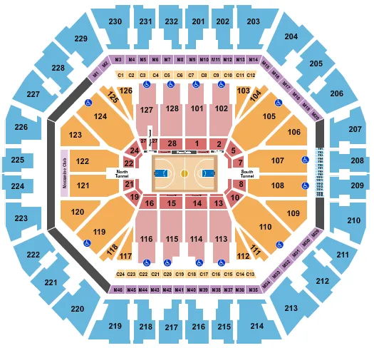 BASKETBALL Seating Map Seating Chart