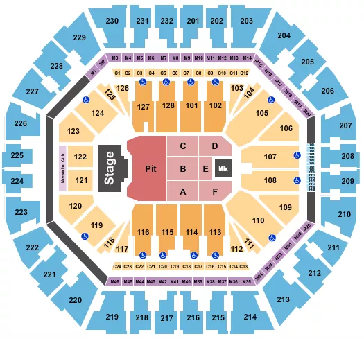 BILLY STRINGS Seating Map Seating Chart