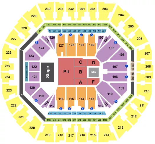 ENDSTAGE GA PIT Seating Map Seating Chart