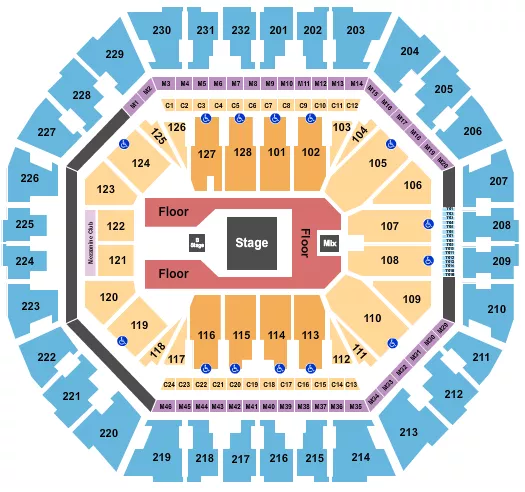 FORREST FRANK Seating Map Seating Chart