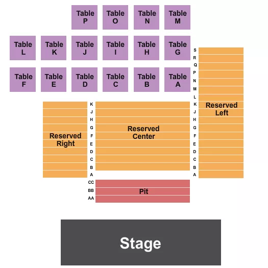 ENDSTAGE 3 Seating Map Seating Chart