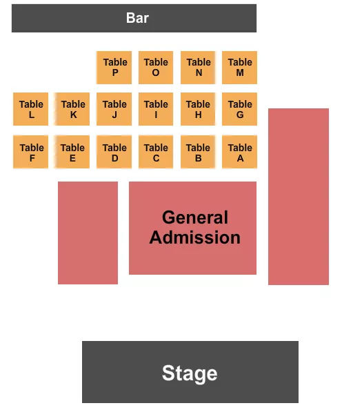 ENDSTAGE GA TABLES Seating Map Seating Chart