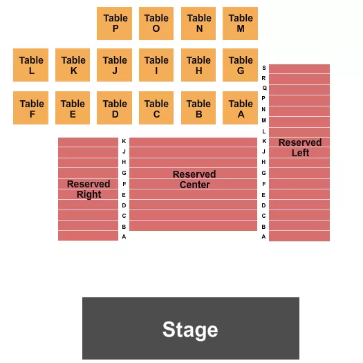 ENDSTAGE NO PIT Seating Map Seating Chart