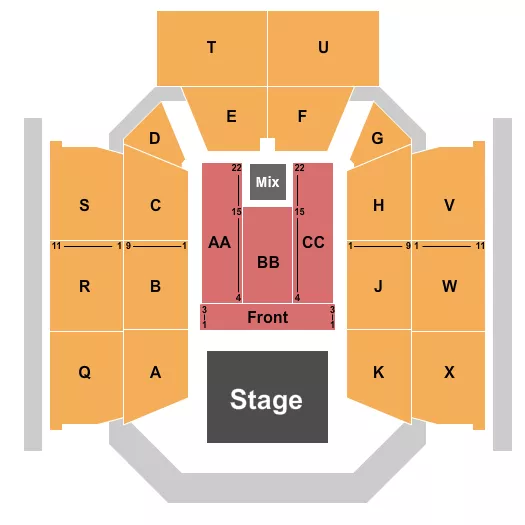 END STAGE 2 Seating Map Seating Chart