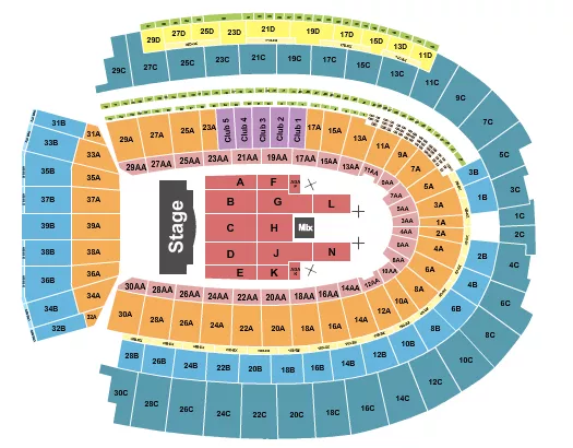 BRUNO MARS Seating Map Seating Chart