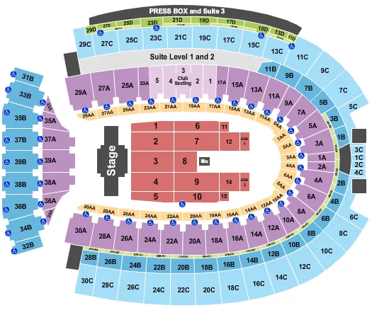 ENDSTAGE Seating Map Seating Chart