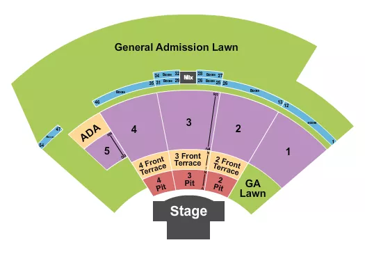 ENDSTAGE Seating Map Seating Chart
