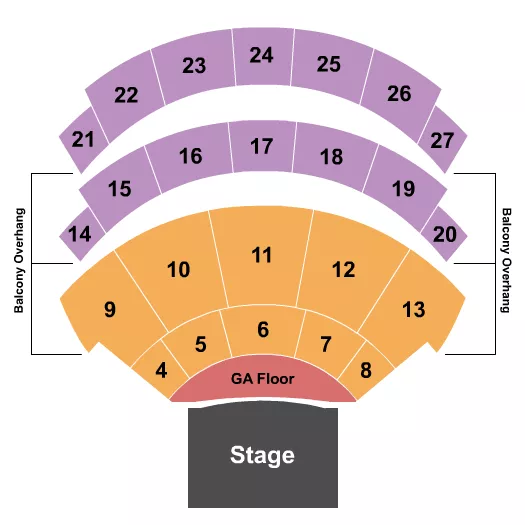 ENDSTAGE GA FLOOR Seating Map Seating Chart