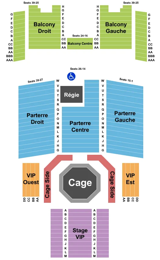 OLYMPIA THEATRE MONTREAL WRESTLING Seating Map Seating Chart