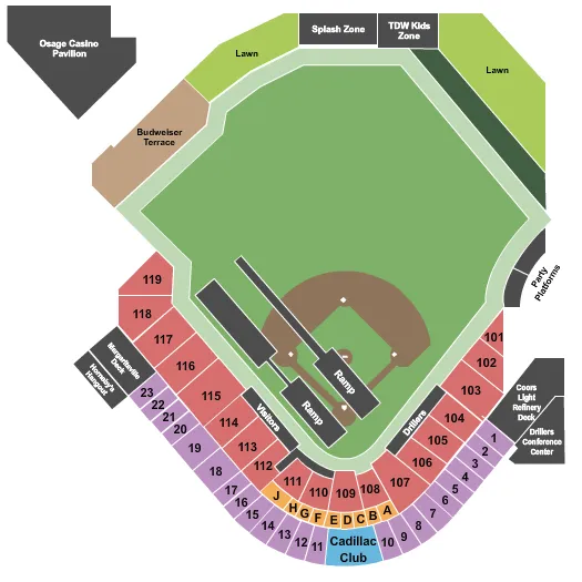 NITRO CIRCUS Seating Map Seating Chart