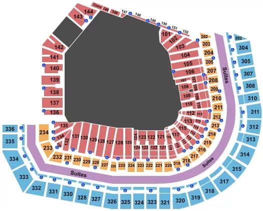 MONSTER JAM Seating Map Seating Chart