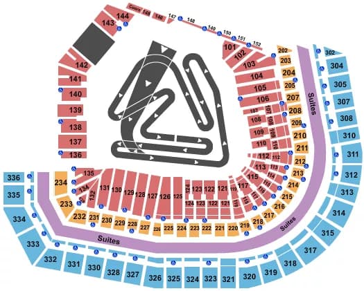 SUPERCROSS 1 Seating Map Seating Chart