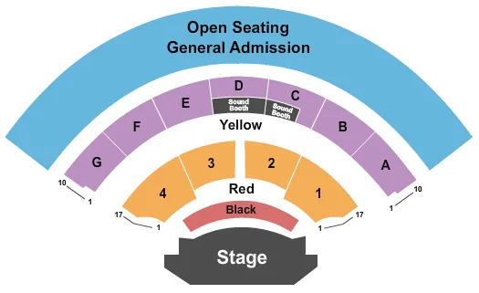 END STAGE Seating Map Seating Chart