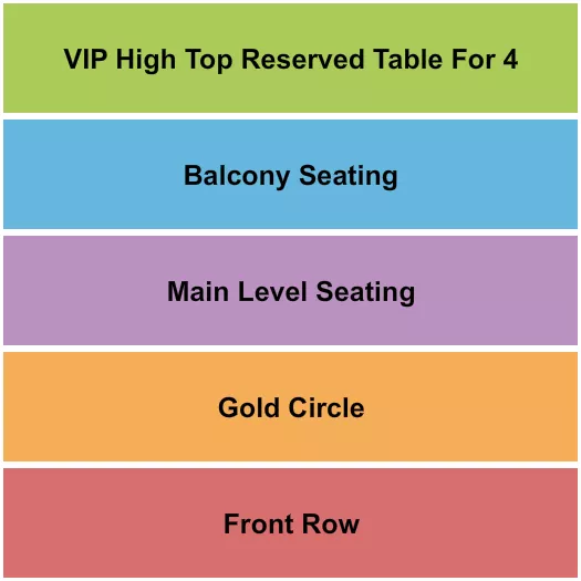 ORIENTAL THEATER DENVER GC RESERVED TABLES Seating Map Seating Chart