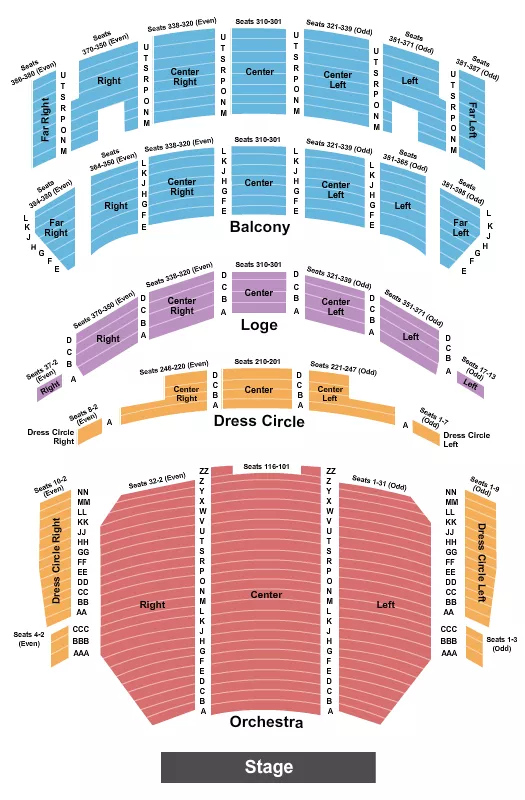 ENDSTAGE Seating Map Seating Chart