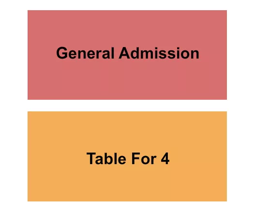 FUNNY BONE COMEDY CLUB ORLANDO SINGLE TABLE FOR 4 Seating Map Seating Chart