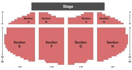 ENDSTAGE 2 Seating Map Seating Chart