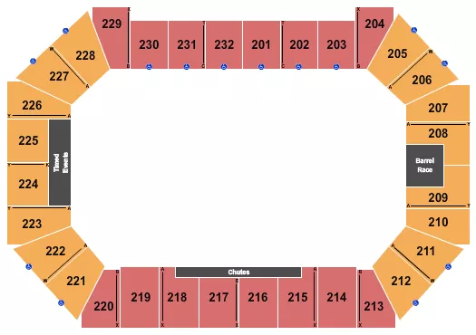 RODEO Seating Map Seating Chart
