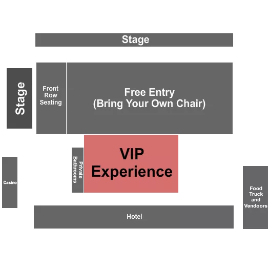 OUTDOORS AT SEMINOLE CASINO CENTER IMMOKALEE VIP EXPERIENCE Seating Map Seating Chart