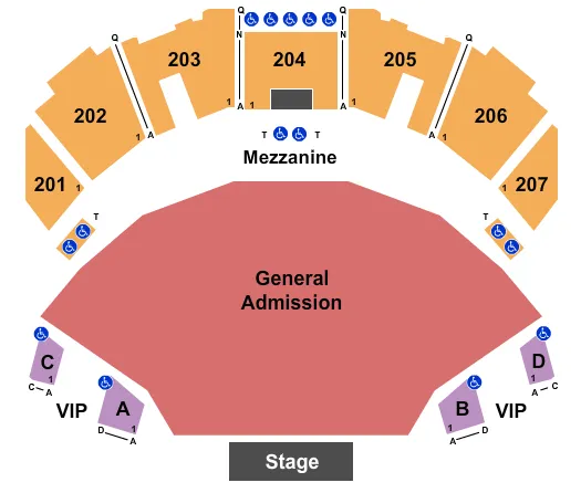 ENDSTAGE GA FLR Seating Map Seating Chart