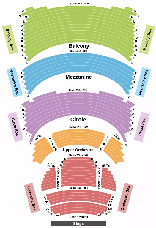 ENDSTAGE Seating Map Seating Chart