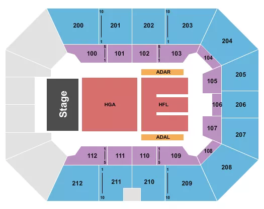 ENDSTAGE GA PIT Seating Map Seating Chart