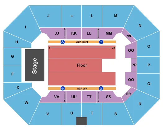 ENDSTAGE Seating Map Seating Chart