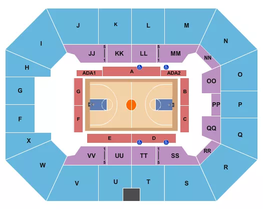 BASKETBALL GLOBETROTTERS Seating Map Seating Chart