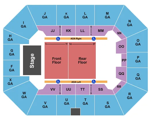 KANSAS THE BAND Seating Map Seating Chart