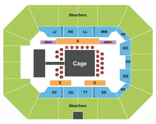 MMA Seating Map Seating Chart